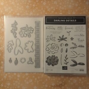 Stampin' Up! Darling Details Photopolymer Stamp Set - Black and White